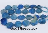 CNG3485 20*25mm - 30*35mm freeform chrysanthemum agate beads