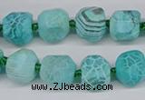 CNG3503 15.5 inches 12mm - 14mm faceted nuggets agate beads