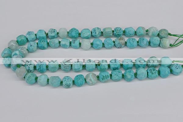 CNG3503 15.5 inches 12mm - 14mm faceted nuggets agate beads