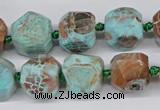 CNG3504 15.5 inches 12mm - 14mm faceted nuggets agate beads