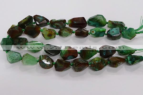 CNG3511 15.5 inches 15*20mm - 18*25mm faceted nuggets agate beads
