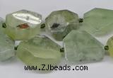 CNG3532 15.5 inches 12*16mm - 13*18mm faceted nuggets prehnite beads