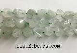 CNG3540 15.5 inches 8*12mm - 10*14mm nuggets green quartz beads