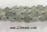 CNG3546 15*20mm - 20*25mm nuggets plated rough white crystal beads