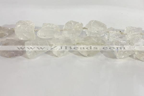 CNG3558 15.5 inches 18*20mm - 25*30mm nuggets rough white crystal beads