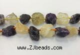 CNG3577 18*20mm - 25*30mm nuggets rough mixed quartz beads
