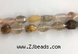 CNG3584 15*25mm - 20*35mm faceted nuggets mixed rutilated quartz beads