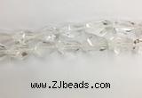 CNG3593 15*25mm - 20*35mm faceted nuggets white crystal beads