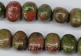 CNG36 15.5 inches 11*15mm nuggets unakite gemstone beads