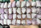 CNG3603 15.5 inches 13*20mm - 15*24mm faceted nuggets kunzite beads