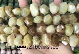 CNG3609 15.5 inches 13*20mm - 15*24mm faceted nuggets yellow opal beads