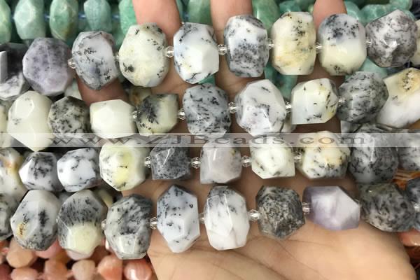 CNG3611 15.5 inches 13*20mm - 15*24mm faceted nuggets white opal beads