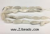 CNG3625 15.5 inches 12*35mm teardrop druzy agate beads