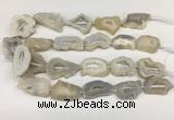 CNG3635 15.5 inches 22*30mm - 30*40mm freeform druzy agate beads