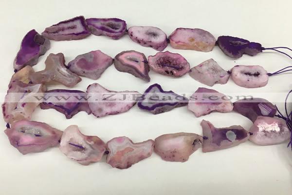 CNG3637 15.5 inches 22*30mm - 30*40mm freeform druzy agate beads