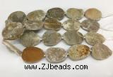 CNG3654 15.5 inches 25*32mm - 28*38mm freeform druzy agate beads