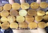 CNG3704 15.5 inches 15*20mm oval rough yellow jade beads