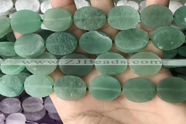 CNG3706 15.5 inches 15*20mm oval rough green aventurine beads