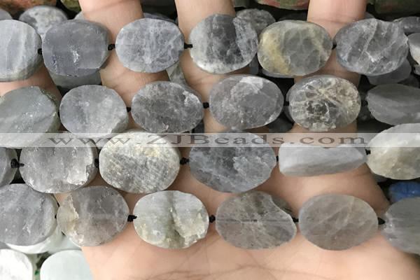 CNG3709 15.5 inches 15*20mm oval rough labradorite beads