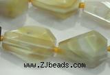 CNG377 15.5 inches 15*20mm – 25*30mm faceted nuggets agate beads