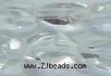 CNG403 15.5 inches 18*30mm faceted nuggets white crystal beads