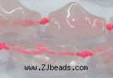 CNG422 15.5 inches 15*20mm - 22*34mm nuggets rose quartz beads