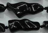 CNG423 15.5 inches 15*20mm - 25*50mm nuggets obsidian beads