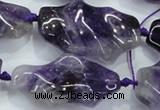 CNG424 15.5 inches 20*30mm - 25*50mm nuggets amethyst beads