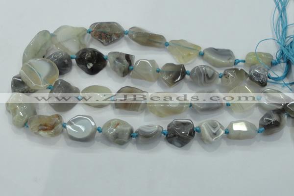 CNG442 15.5 inches 12*16mm – 20*25mm nuggets agate gemstone beads