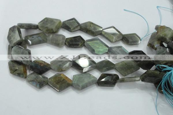 CNG445 15.5 inches 15*20mm – 20*32mm faceted nuggets labradorite beads