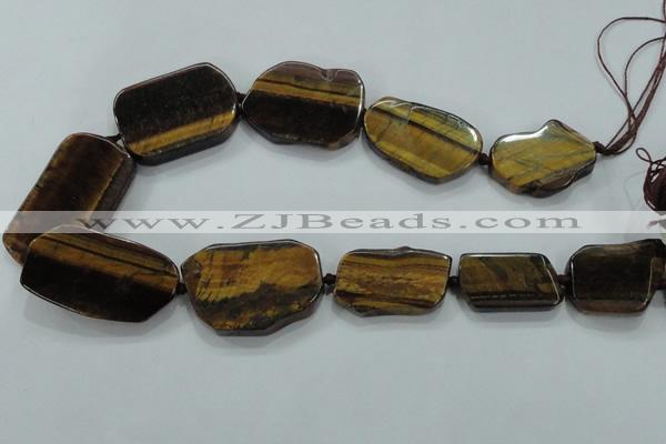 CNG462 15.5 inches 20*25mm - 25*55mm nuggets tiger eye beads