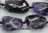 CNG466 15.5 inches 15*20mm - 20*35mm nuggets amethyst beads