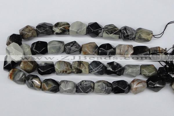 CNG47 15.5 inches 18*20mm faceted nuggets jasper gemstone beads