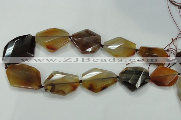 CNG470 15.5 inches 20*30mm - 28*45mm faceted nuggets agate beads