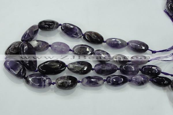 CNG476 15.5 inches 15*20mm - 25*35mm faceted nuggets amethyst beads