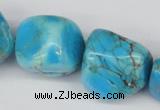 CNG48 15.5 inches 20*25mm nuggets dyed turquoise gemstone beads