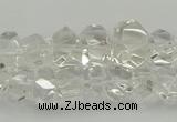 CNG5022 15.5 inches 6*8mm - 10*14mm faceted nuggets white crystal beads