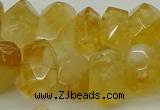 CNG5048 15.5 inches 12*16mm - 13*18mm faceted nuggets citrine beads