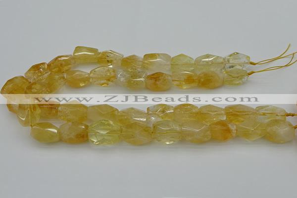 CNG5050 15.5 inches 13*18mm - 15*20mm faceted nuggets citrine beads