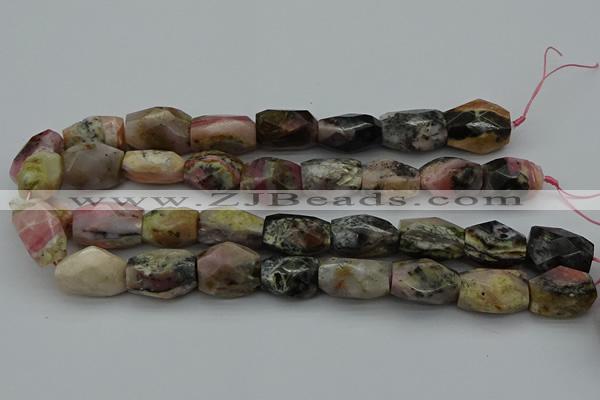 CNG5066 15.5 inches 13*20mm - 15*25mm faceted nuggets pink opal beads