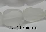 CNG5112 15.5 inches 14*20mm - 18*25mm freeform matte white crystal beads