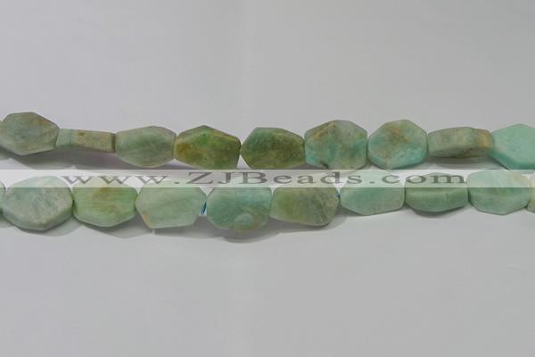 CNG5123 15.5 inches 14*20mm - 18*25mm freeform matte amazonite beads