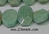 CNG5140 15.5 inches 15*18mm - 15*20mm faceted freeform amazonite beads