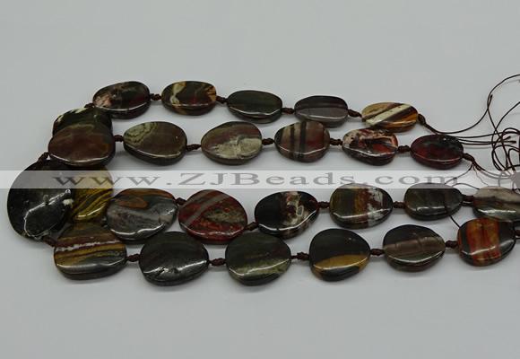 CNG5169 15.5 inches 16*22mm - 30*35mm freeform tiger iron beads