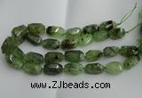 CNG5203 13*18mm - 15*25mm faceted nuggets green rutilated quartz beads