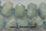 CNG5217 15.5 inches 12*16mm - 15*20mm faceted nuggets aquamarine beads