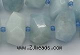 CNG5218 15.5 inches 12*16mm - 15*20mm faceted nuggets aquamarine beads