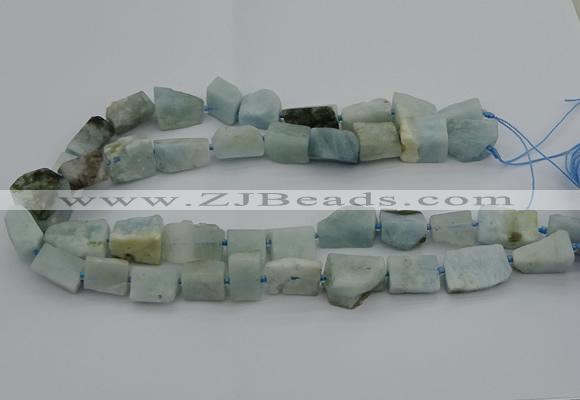 CNG5244 15.5 inches 8*12mm - 15*25mm nuggets aquamarine beads
