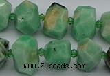 CNG5272 15.5 inches 10*14mm - 13*18mm faceted nuggets emerald  beads
