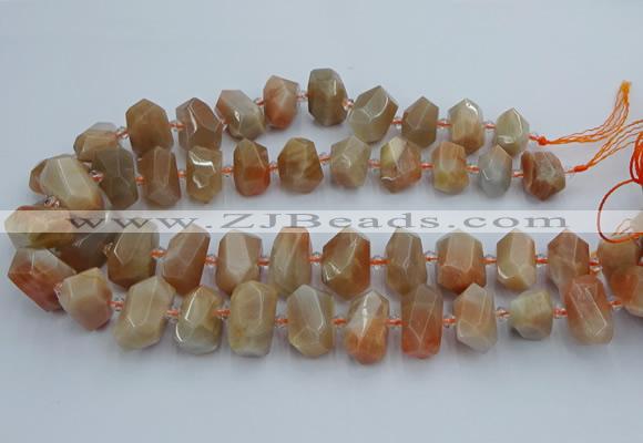 CNG5301 15.5 inches 12*16mm - 15*20mm faceted nuggets moonstone beads